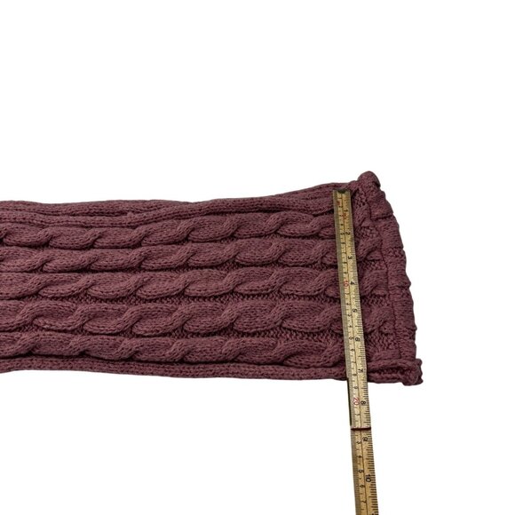 Knitted Pink Infinity Scarf Cable Knit Design Soft & Warm Polyester Fabric For W - Picture 3 of 5